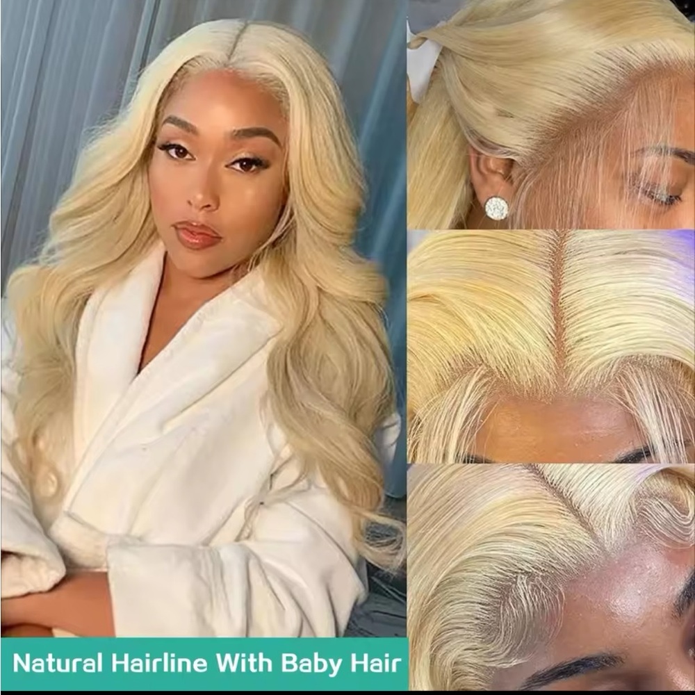 613 Honey Blonde Body Wave Wig 13x6 HD Transparen Lace Frontal Human Hair 200%